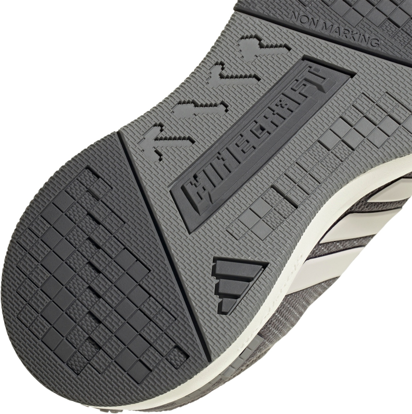 adidas Kids' Grade School Minecraft Pro Shoes - Grey Five/Grey One/Grey Three - View 8