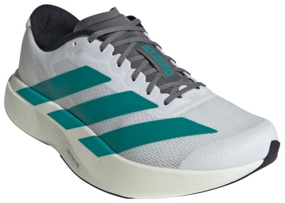 adidas Men's Adizero EVO SL Running Shoes - White/Teal/Grey - View 5