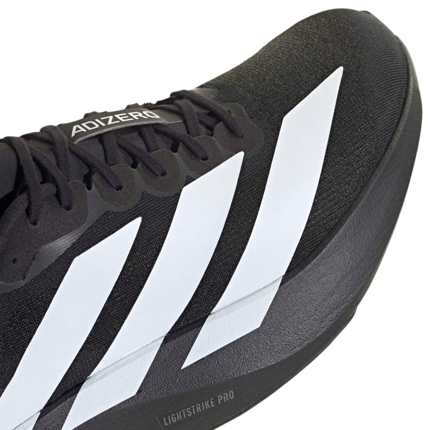 adidas Men's Adizero EVO SL Running Shoes - Black/White/Black - View 7