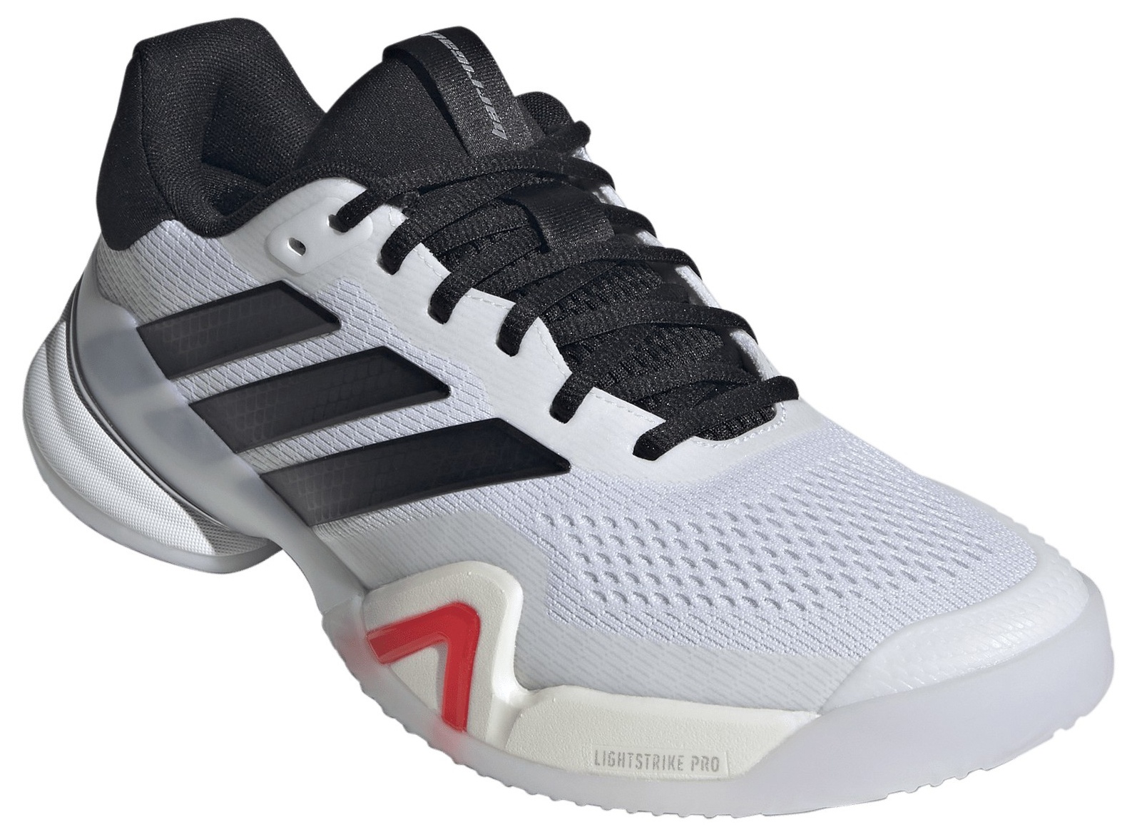 adidas Men's Barricade 14 Tennis Shoes - Ftwr White/Core Black/Lucid Red - View 5