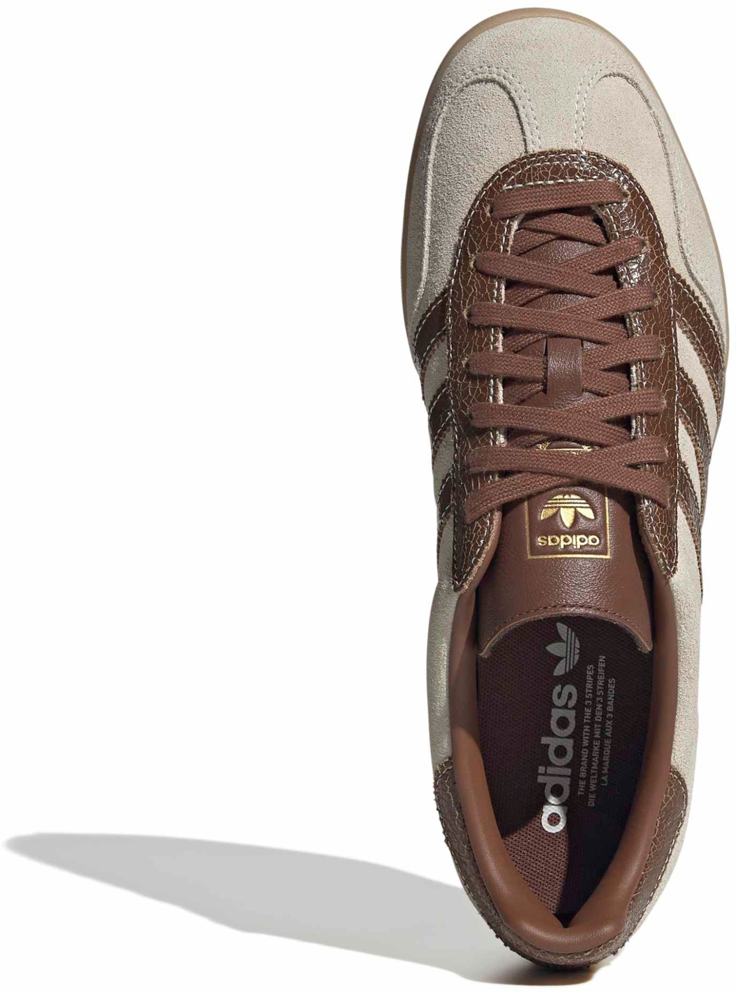 adidas Men's Gazelle Indoor Shoes - Vint Wht/Brown - View 2