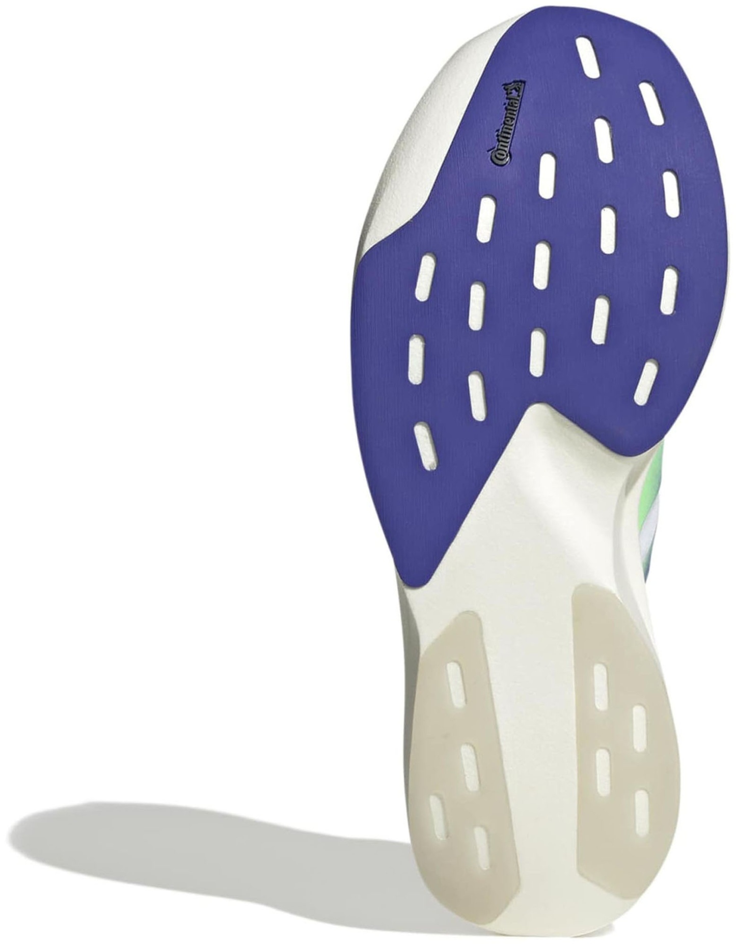 adidas Men's Adizero EVO SL Woven Running Shoes - White/Beam Green/White - View 3