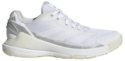adidas Women's Crazyquick Lightstrike Padel Shoes - White/White/Zero Metallic - View 1