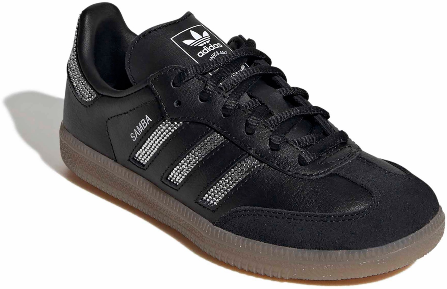 adidas Kids' Preschool Samba OG Shoes - Black/Black/Silver Metallic - View 6