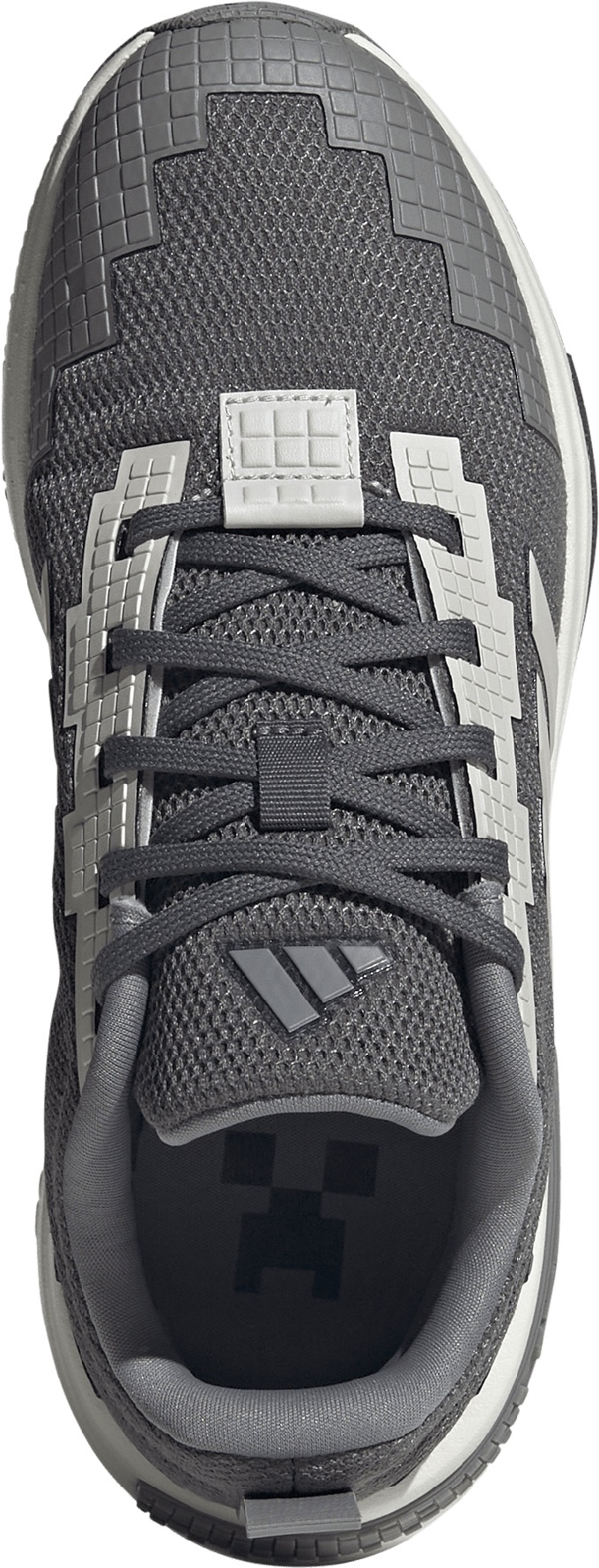 adidas Kids' Grade School Minecraft Pro Shoes - Grey Five/Grey One/Grey Three - View 2