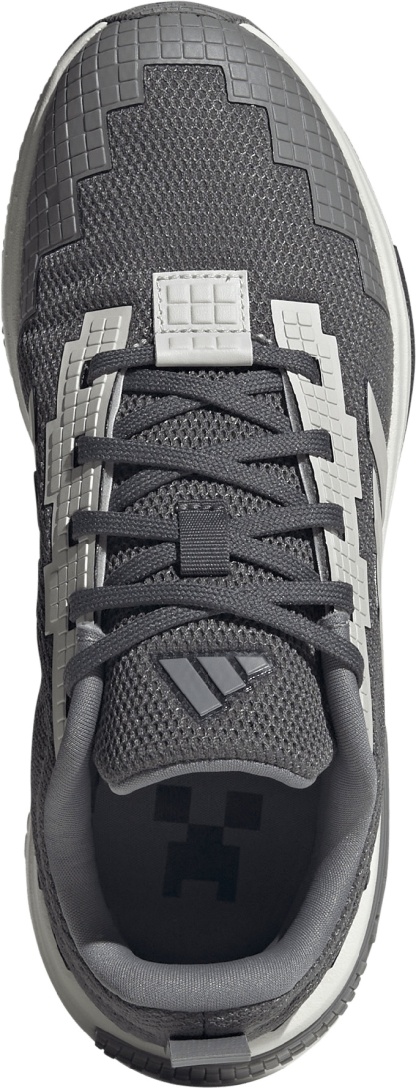 adidas Kids' Grade School Minecraft Pro Shoes - Grey Five/Grey One/Grey Three - View 2