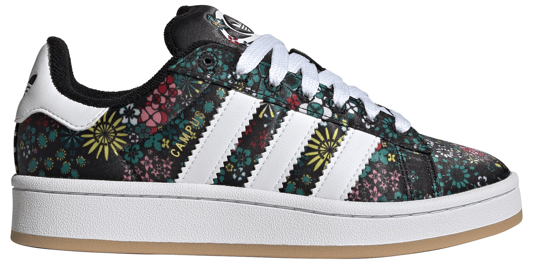 adidas Kids' Grade School Campus 00s Shoes - Black/White/Gold Metallic - View 1