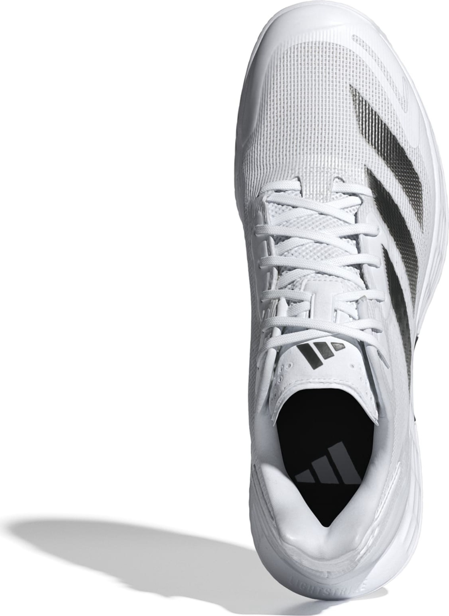 adidas Men's Defiant Speed 2 Tennis Shoes - White/Black/Grey - View 4