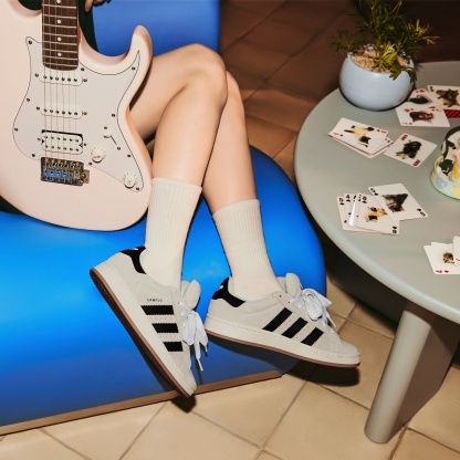 adidas Women's Campus 00s Shoes - Black/Off White - View 2