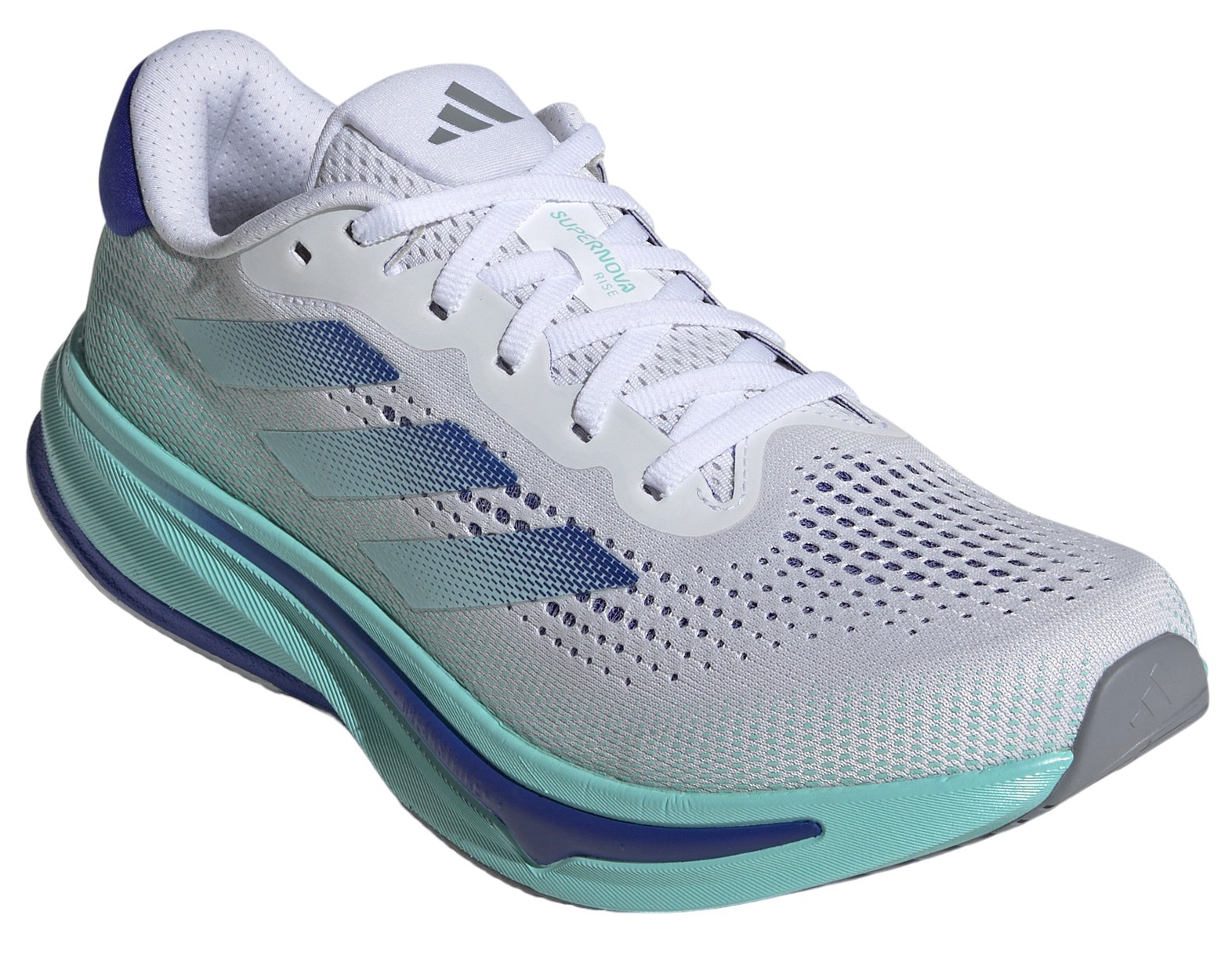 adidas Men's Supernova Rise Running Shoes - White/Aqua - View 5