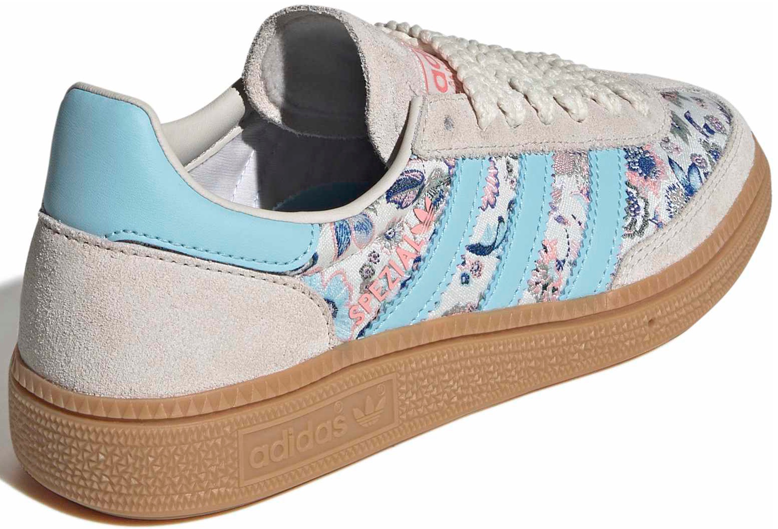 adidas Kids' Grade School Handball Spezial Shoes - Off White/Icey Blue/Gum - View 6