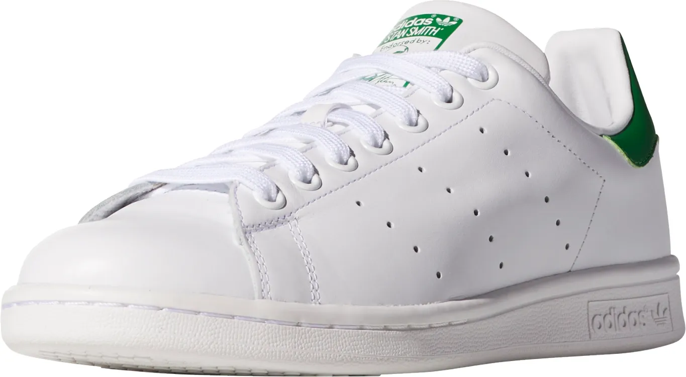 adidas Originals Men's Stan Smith Shoes - White/Green - View 4