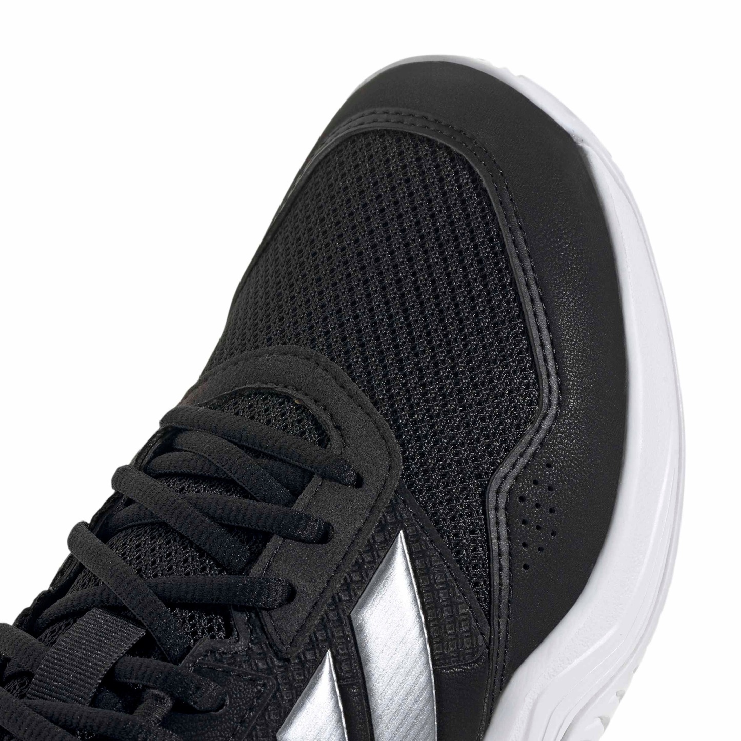 adidas Women's GameCourt 3 All Court Tennis Shoes - Core Black/Silver Met./Ftwr White - View 8