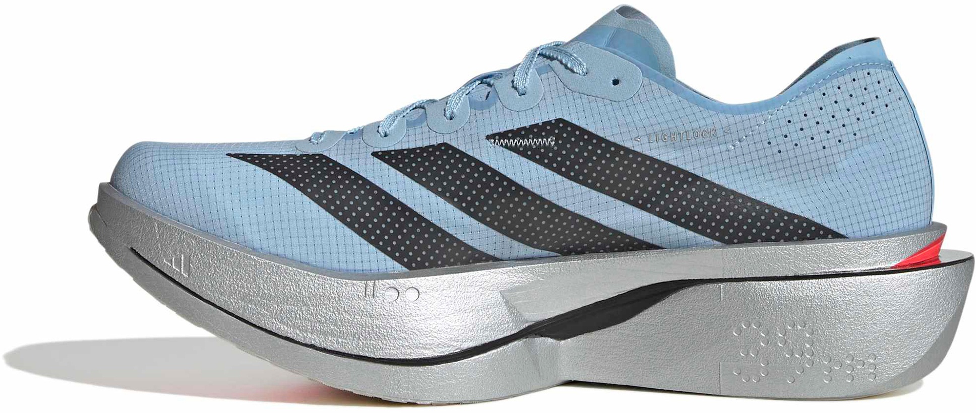 adidas Men's Adizero Adios Pro 5 Running Shoes - Clear Sky/Carbon/Silver Sky/Silver Metallic - View 5
