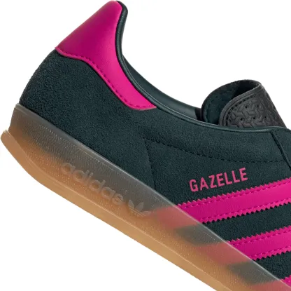 adidas Women's Gazelle Indoor Shoes - Green/Pink - View 8