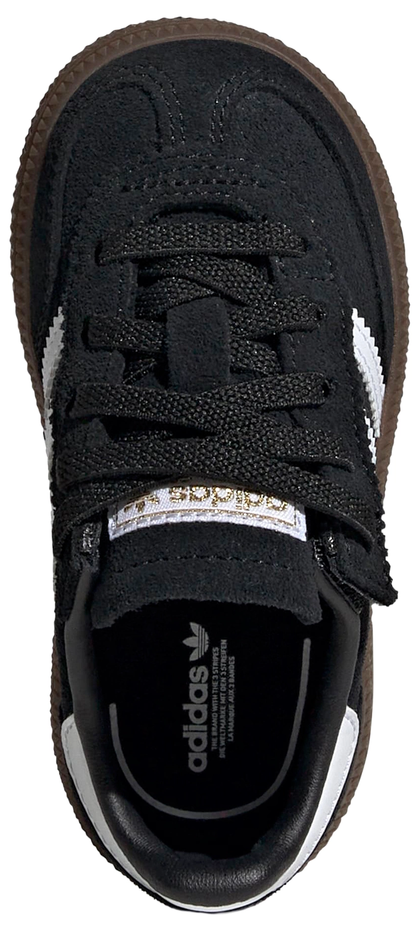 adidas Toddler Handball Spezial Comfort Closure Elastic Lace Shoes - Black/White/Gum - View 3