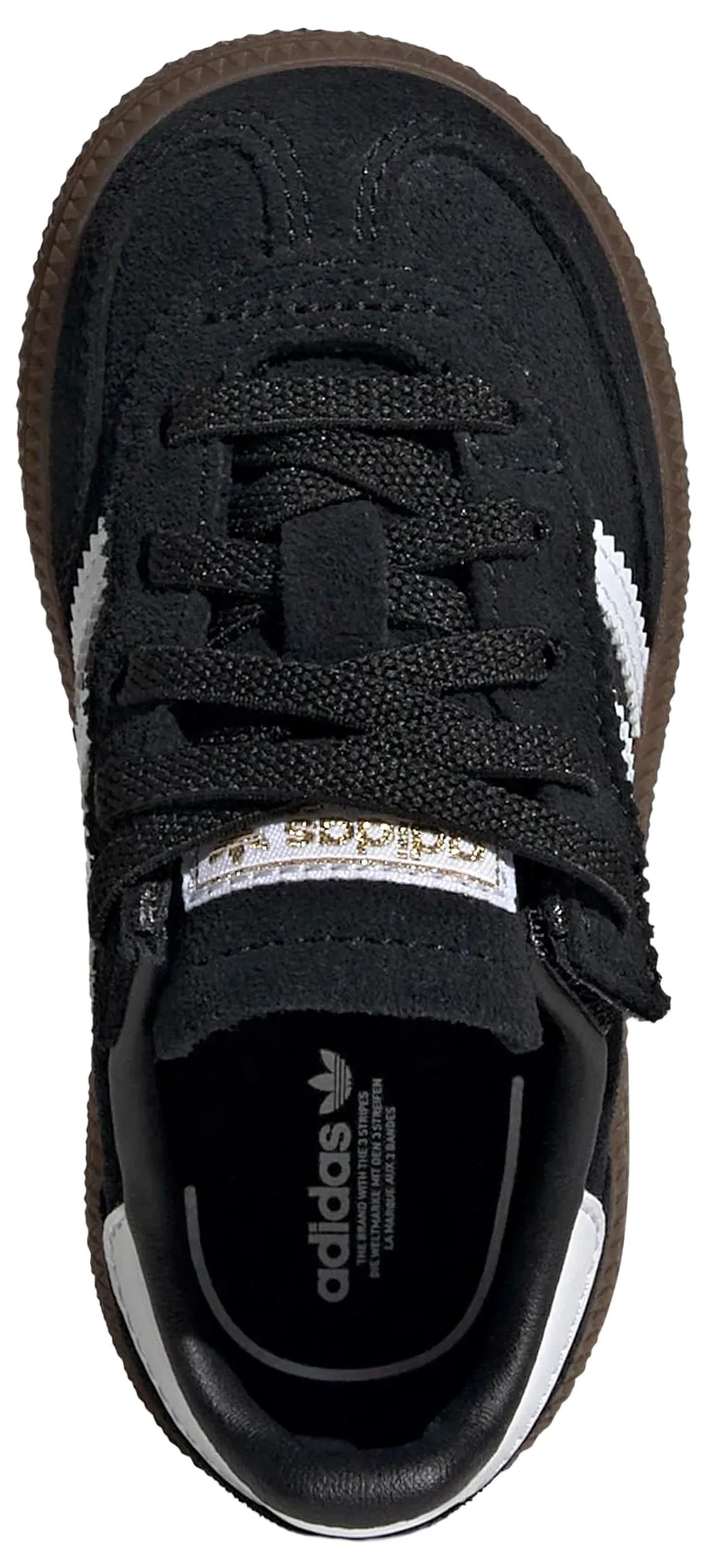 adidas Toddler Handball Spezial Comfort Closure Elastic Lace Shoes - Black/White/Gum - View 3