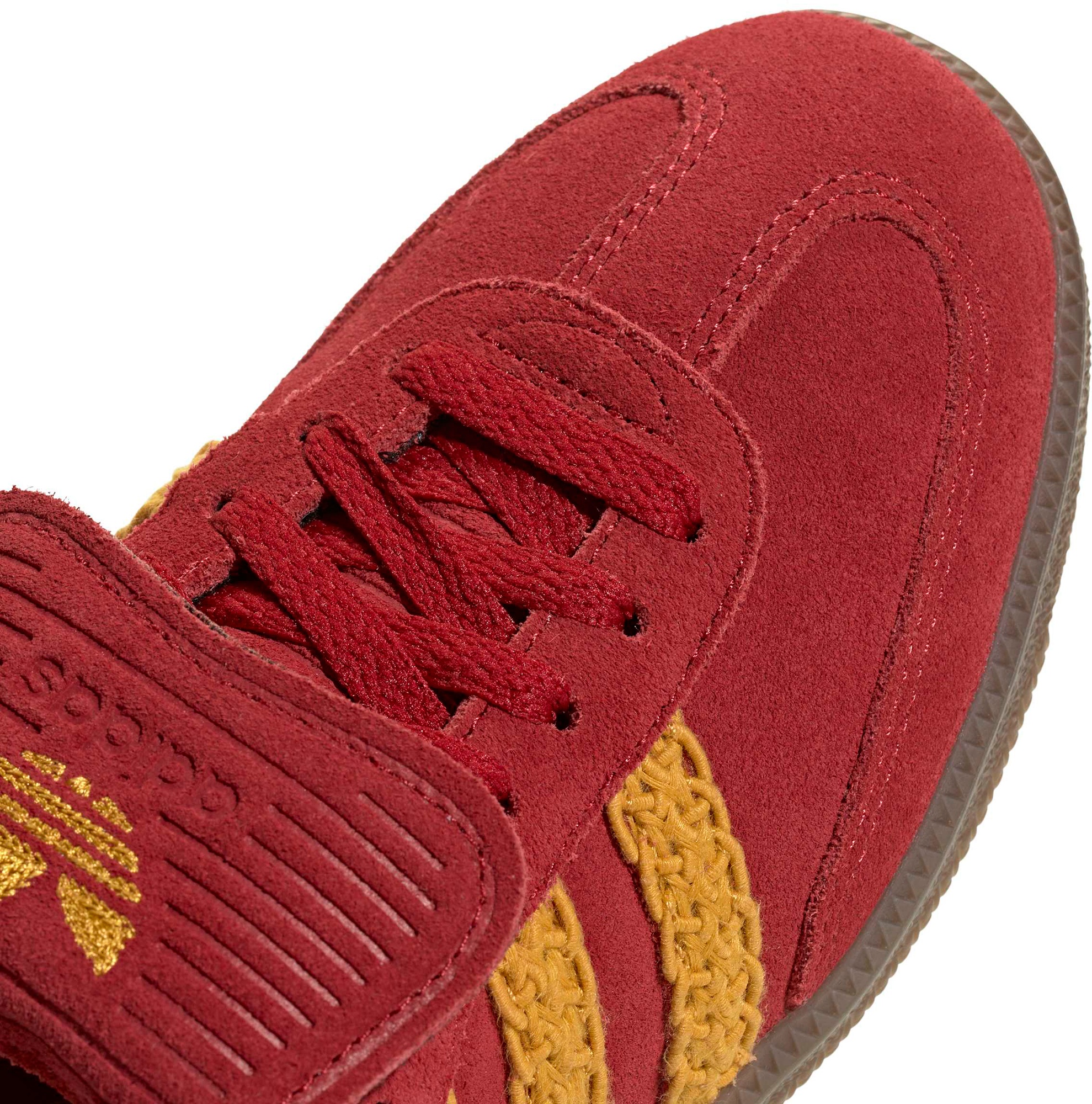 adidas Women's Long Tongue Samba Shoes - Eqpment Red/Prelvd Yellow - View 7