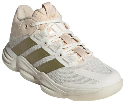 adidas Women's Court Stabil Volleyball  Shoes - White/Gold - View 5