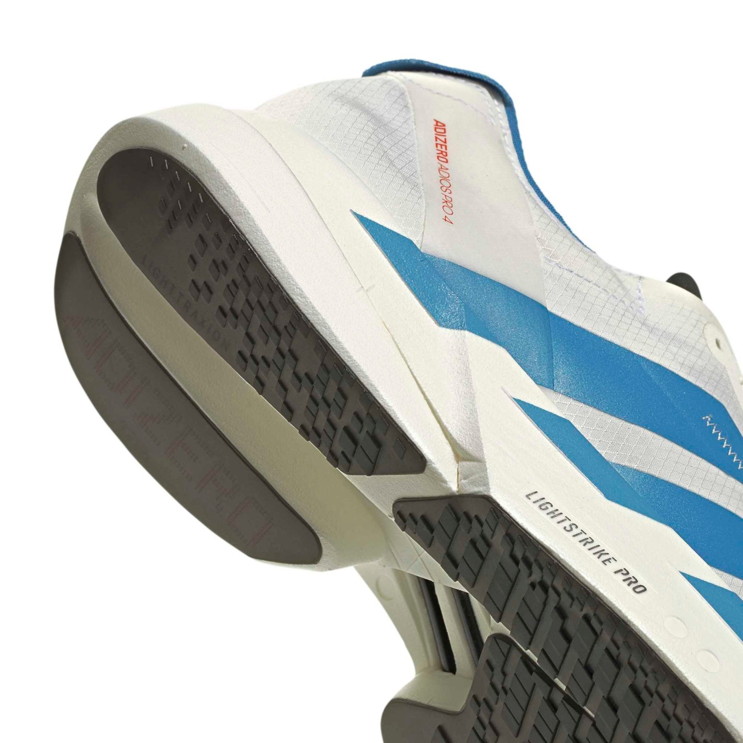adidas Men's Adizero Adios Pro 4 Running Shoes - White/Light Blue/Bright Red - View 8
