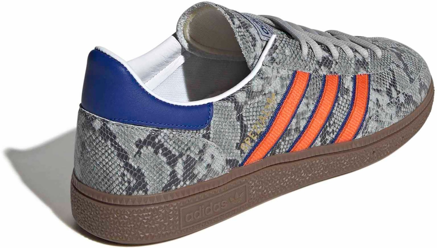 adidas Men's Handball Spezial Shoes - Grey Two/Orange/Collegiate Royal - View 6