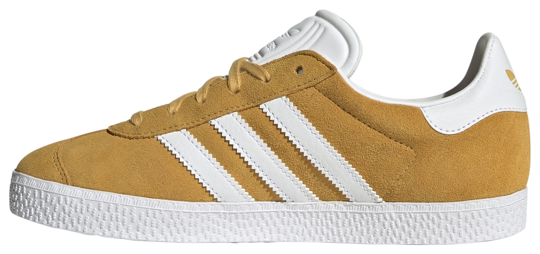 adidas Kids' Grade School Gazelle Shoes - Yellow/White - View 4