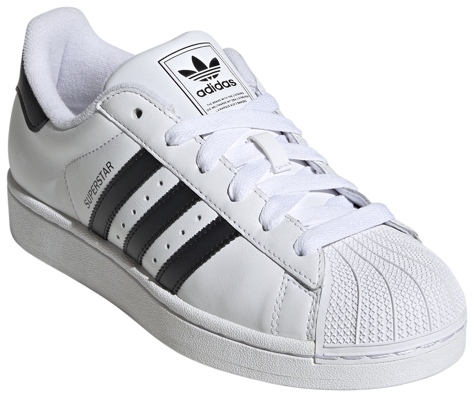 adidas Women's Superstar II Shoes - White/Black/White - View 12