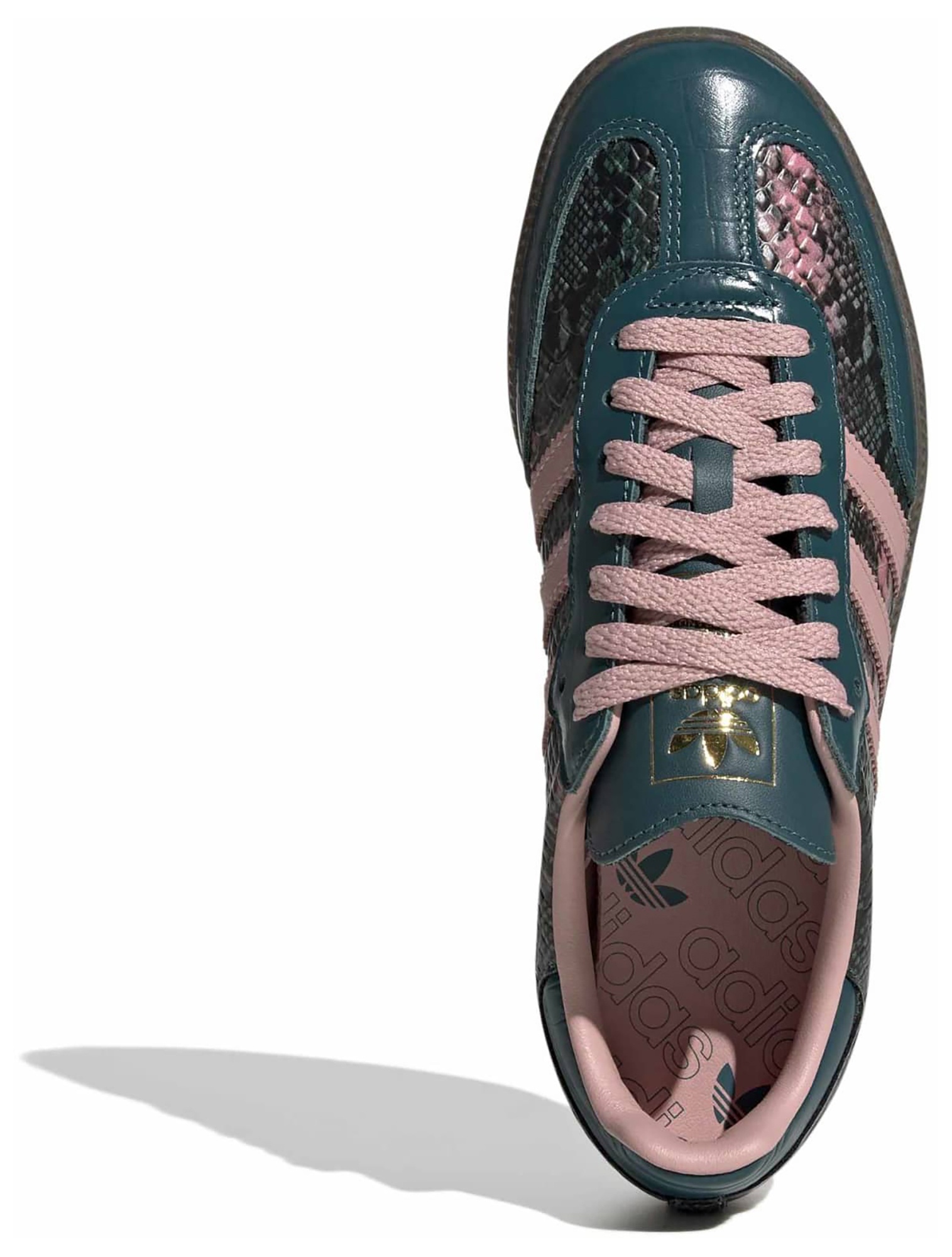 adidas Women's Samba OG Shoes - Snakeskin Rich Green/Wdr Mauve - View 2