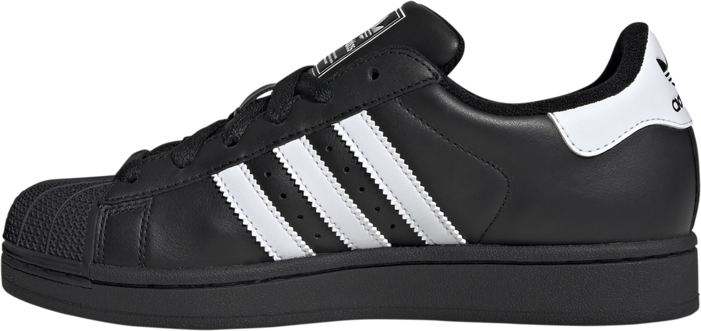 adidas Women's Superstar II Shoes - Black/Black/White - View 9