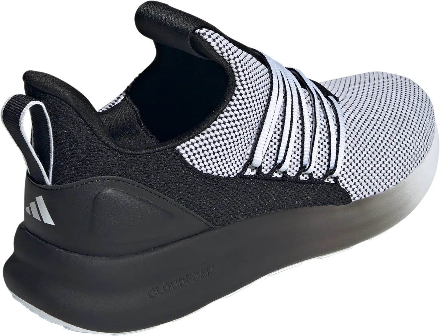 adidas Men's Lite Racer Adapt 7.0 Shoes - White/Black/White - View 5