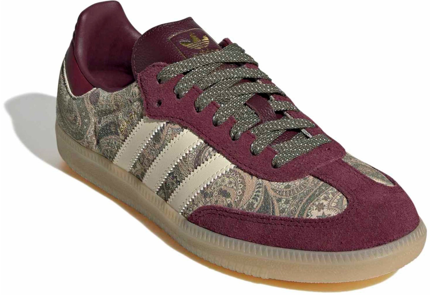 adidas Women's Samba OG Shoes - Maroon/Vanilla/Olve Strta - View 6