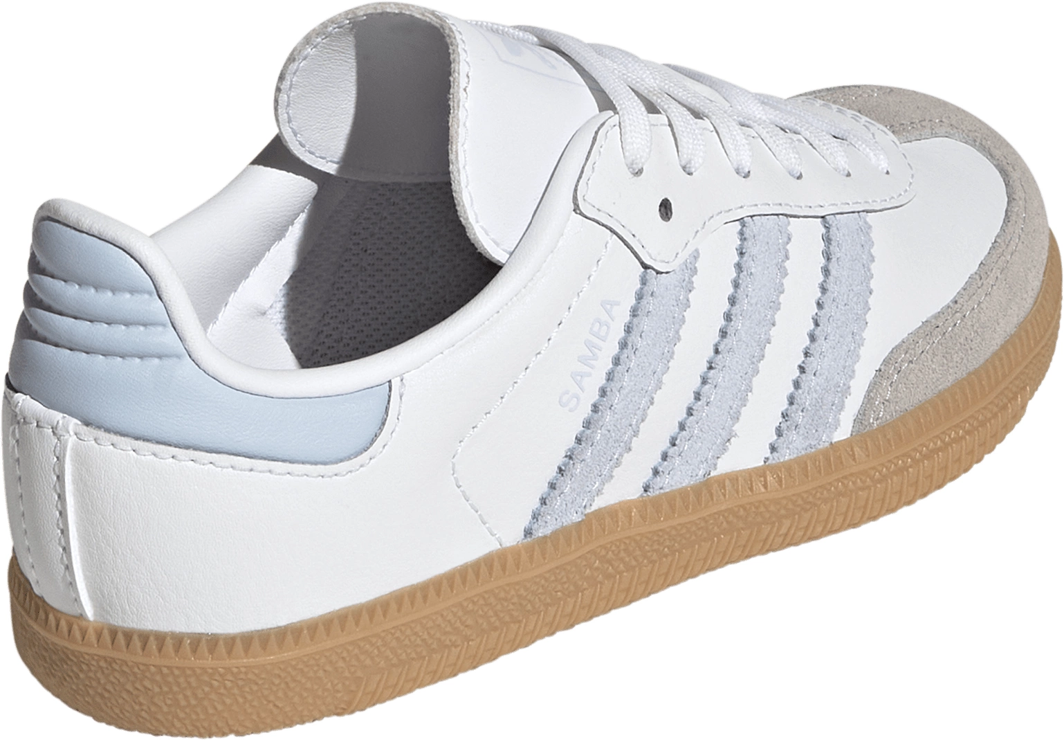 adidas Kids' Preschool Samba OG Shoes - White/Sky/Gum - View 6