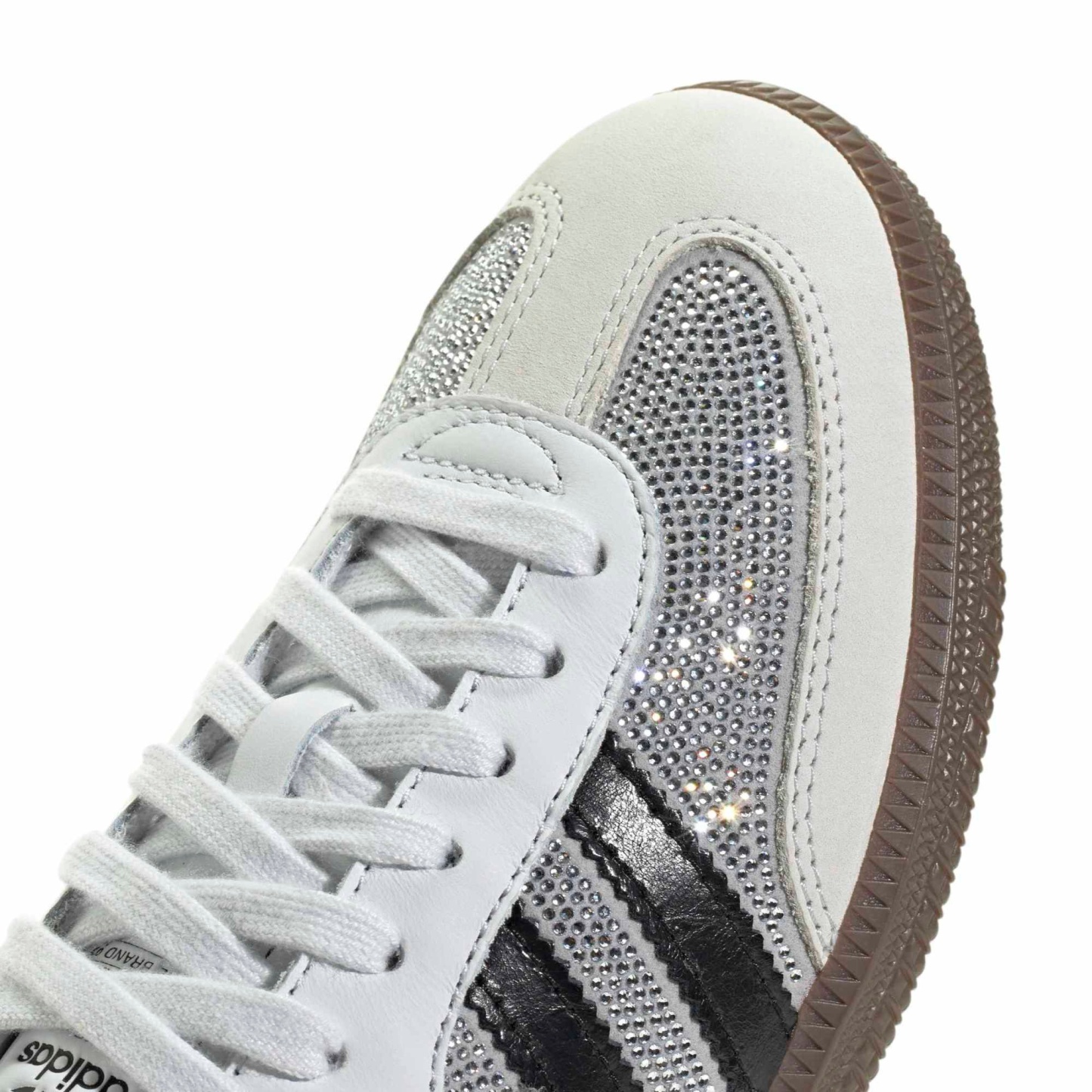 adidas Women's Samba OG Shoes - Rhinestone Wht/Silver/Blk - View 7