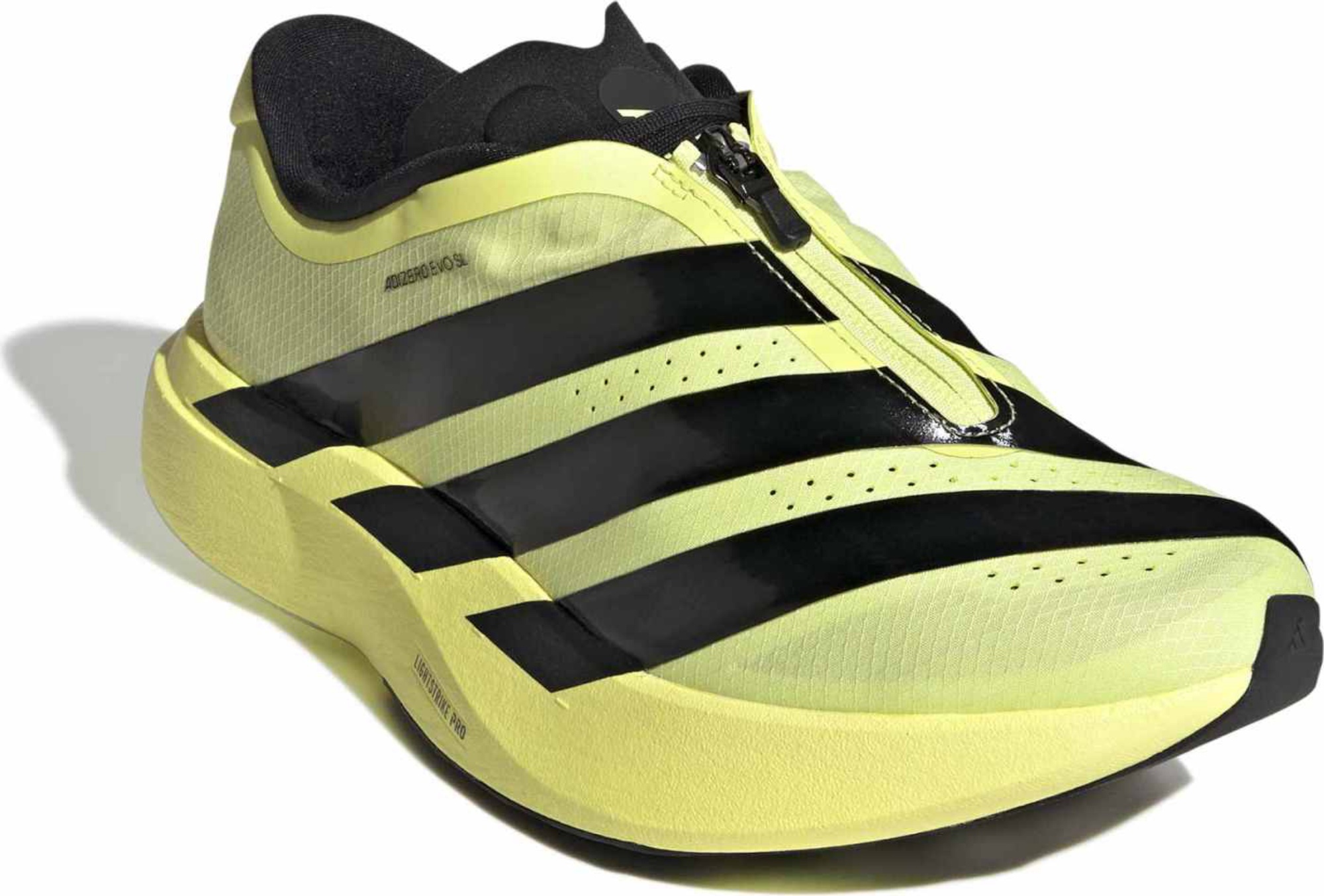 adidas Women's Adizero EVO SL Zip Running Shoes - Lucid Lemon/Black/Silver - View 8