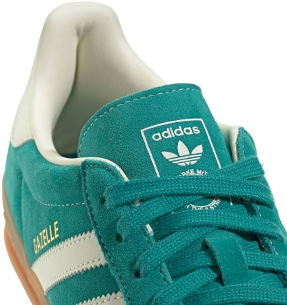 adidas Men's Gazelle Indoor Shoes - Teal/White - View 2