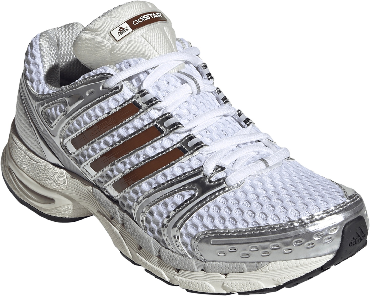 adidas Women's Adistar Control 5 Shoes - Ftwr White/Preloved Brown/Grey One - View 5