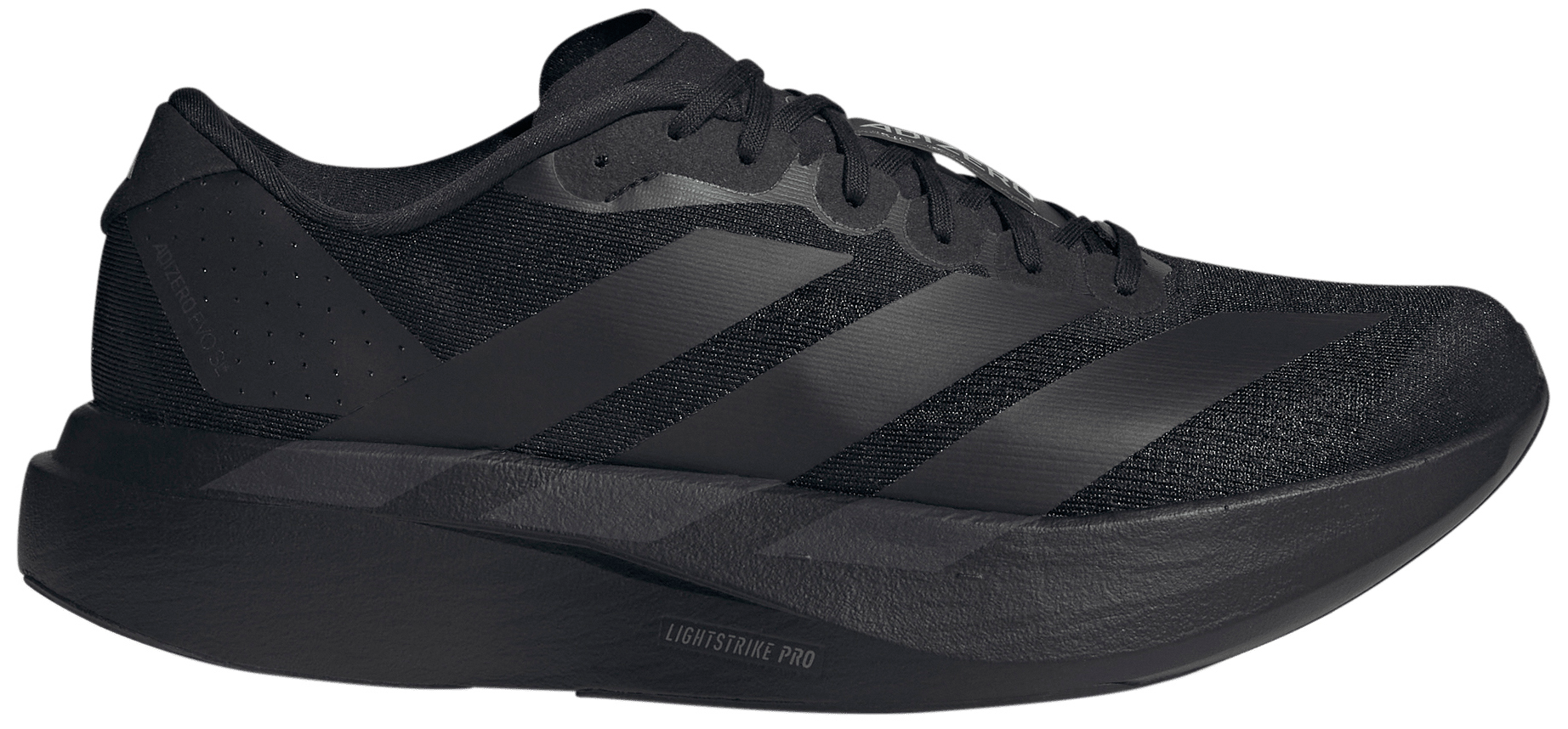 adidas Men's Adizero EVO SL Running Shoes - Black/Black - View 1