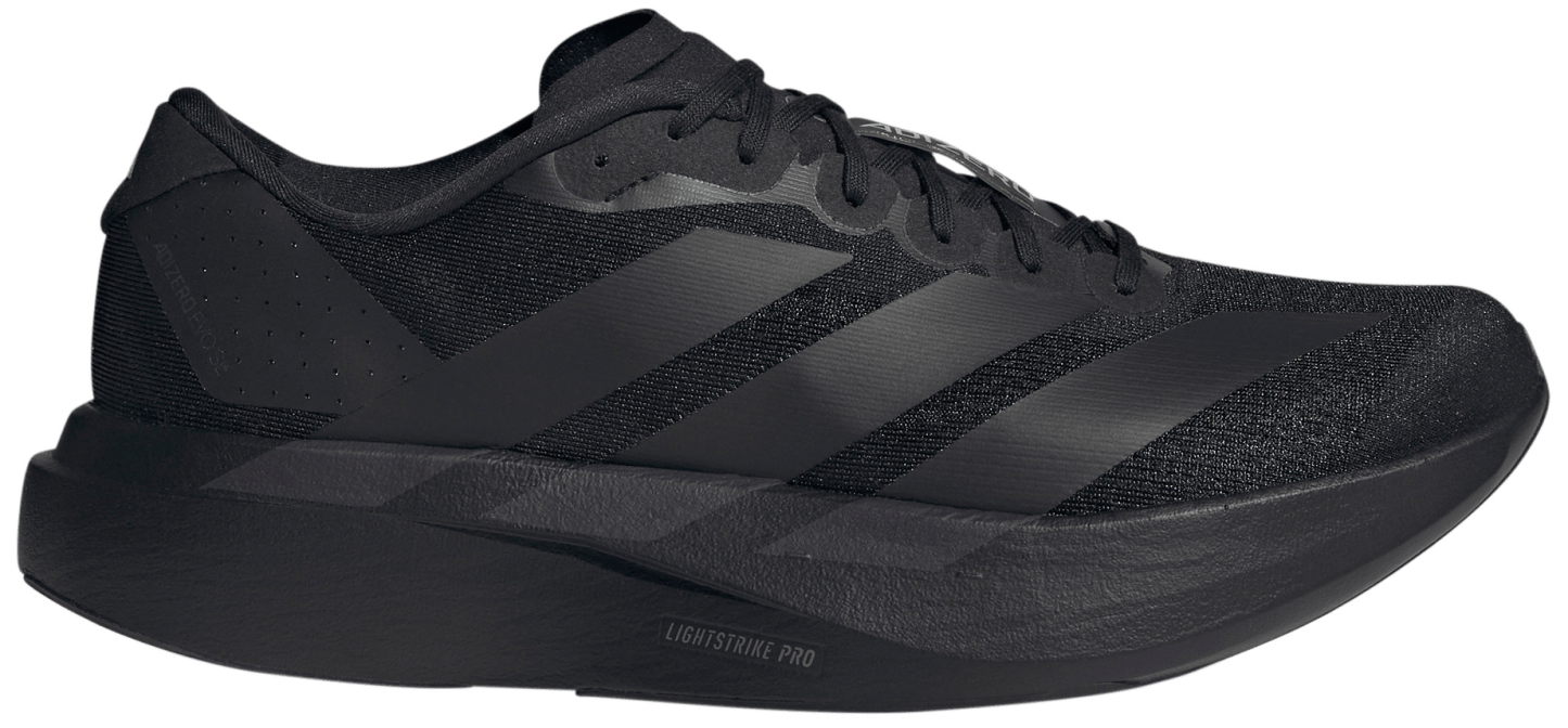 adidas Men's Adizero EVO SL Running Shoes - Black/Black - View 1