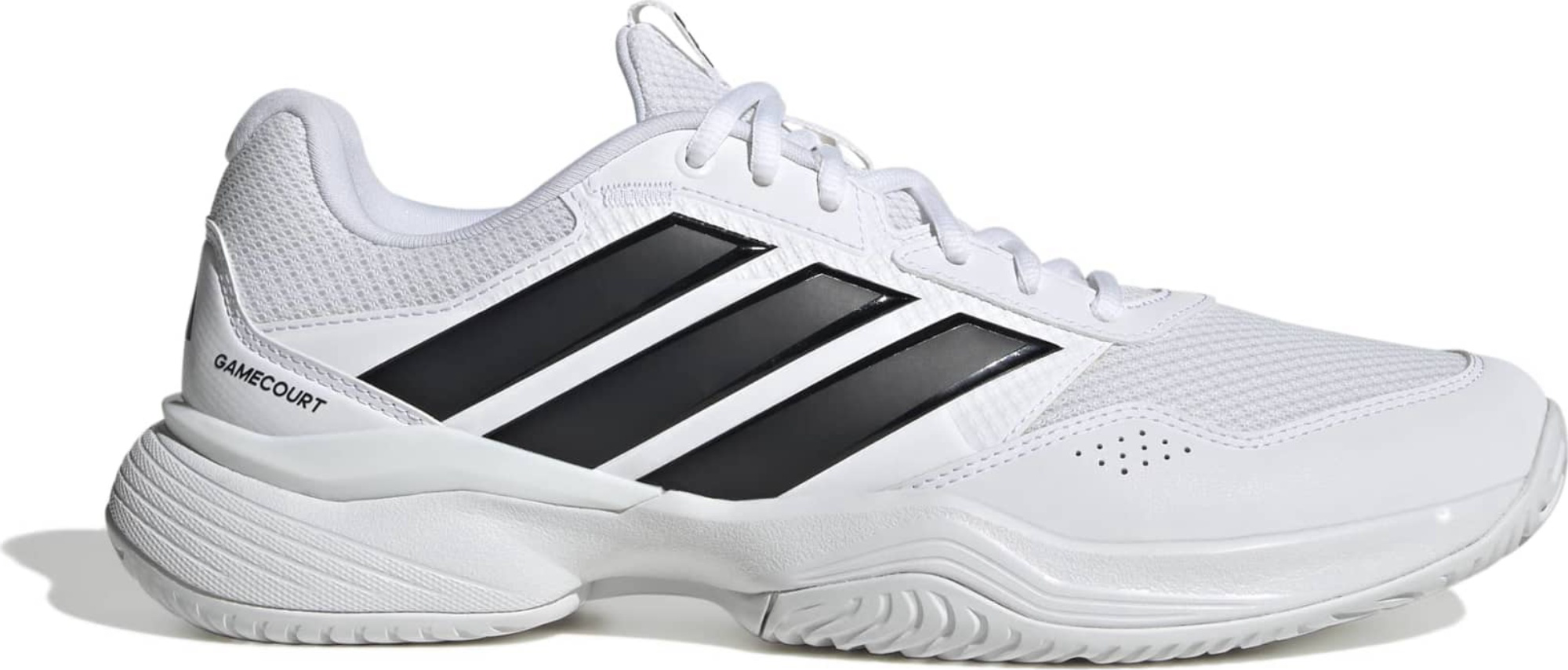 adidas Men's GameCourt 3 All Court Tennis Shoes - Ftwr White/Core Black/Core Blk - View 1