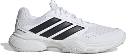 adidas Men's GameCourt 3 All Court Tennis Shoes - Ftwr White/Core Black/Core Blk - View 1