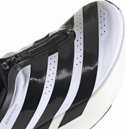 adidas Women's Adizero EVO SL Zip Running Shoes - White/Black/Silver Met - View 7