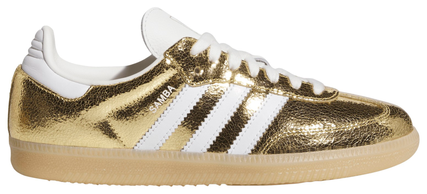 adidas Women's Samba OG Shoes - Gold - View 1