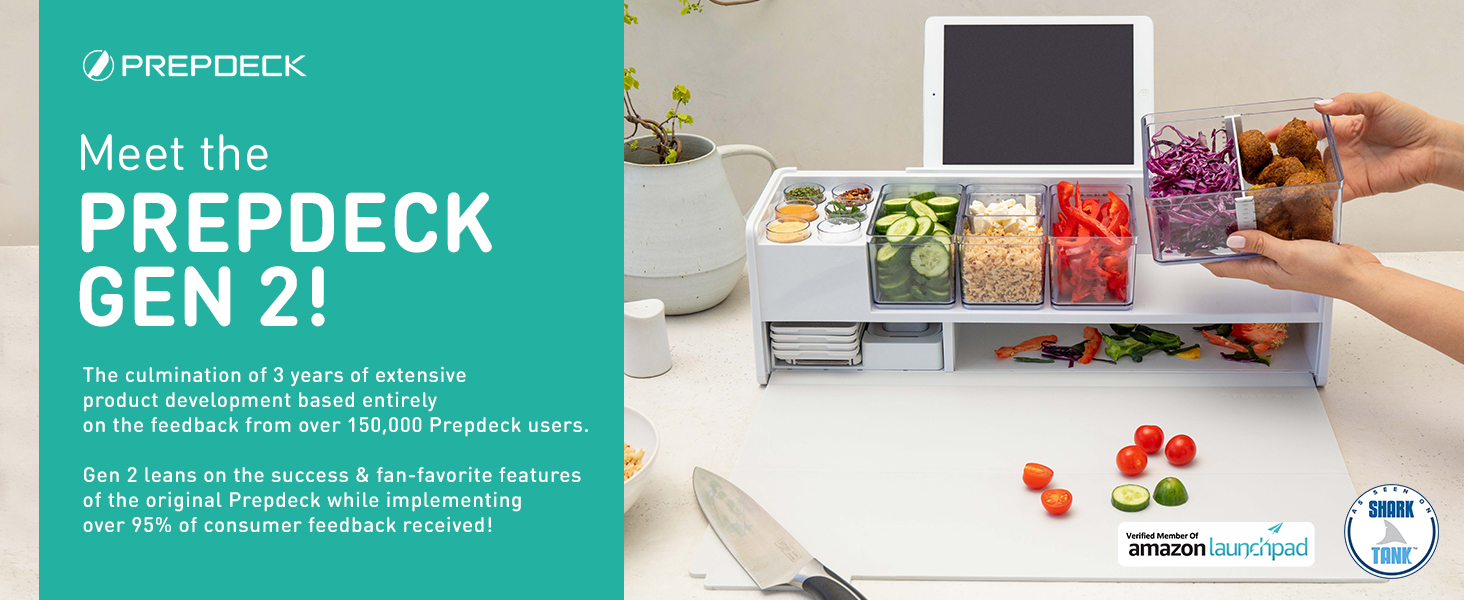 Prepdeck Recipe Prep Meal Preparation Cooking Kitchen Slice Chop Knife Cutting Board Clean