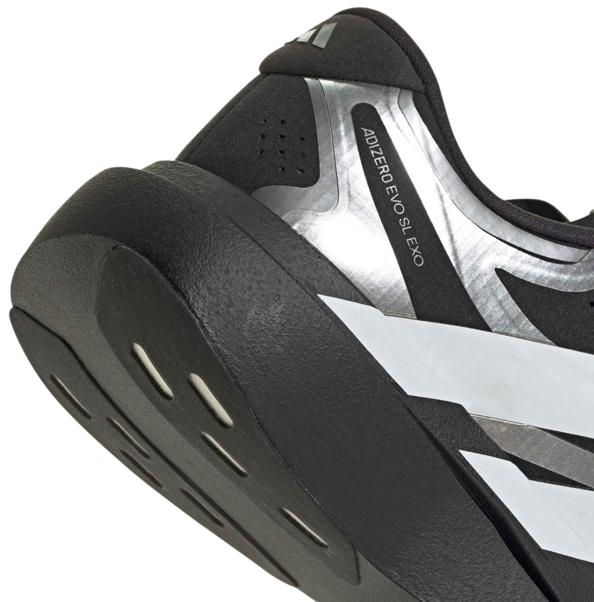 adidas Men's Adizero EVO SL EXO Running Shoes - Black/White/Metallic - View 8