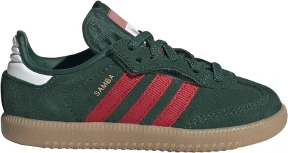 adidas Toddler FIFA World Cup Samba OG Comfort Closure Elastic Lace Shoes - Team Dark Green/Better Scarlet/Gum - View 1