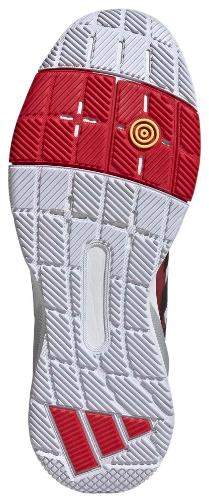adidas Men's Crazyquick Padel Shoes - White/Black/Red - View 3
