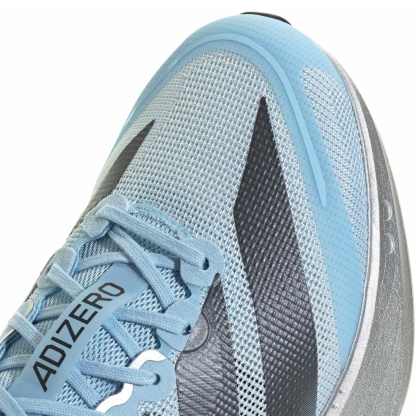 adidas Men's Adizero Boston 13 Running Shoes - Clear Sky/Carbon/Silver Mtllc - View 8