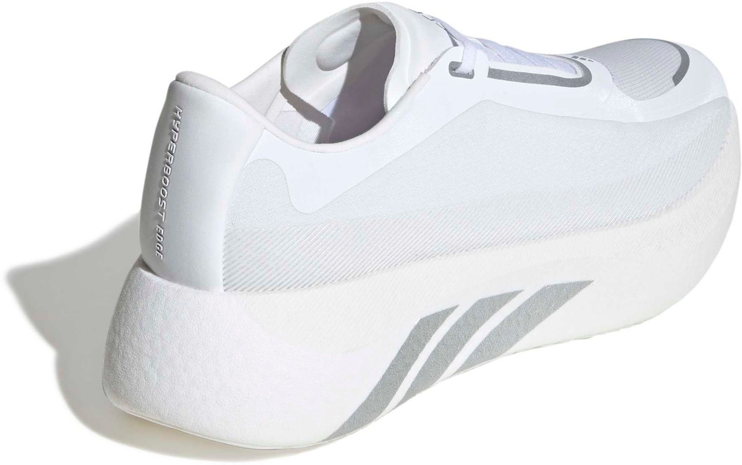 adidas Men's Hyperboost Edge Running Shoes - White/Silver Mtllc/Zero - View 7