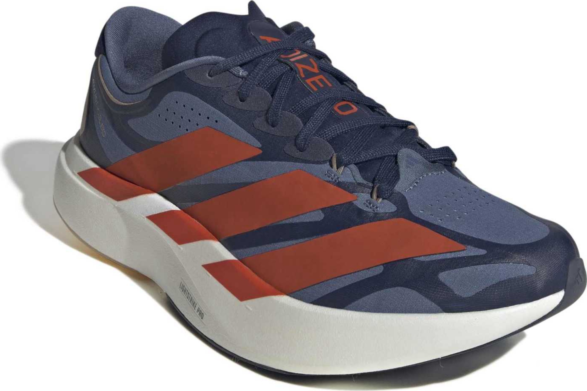 adidas Men's Adizero EVO SL EXO Running Shoes - Tech Ink/Collegiate Orange/Collegiate Navy - View 5