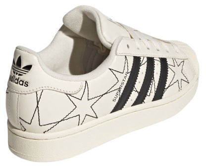 adidas Women's Superstar II Shoes - Cream White/Core Black/Cream White - View 5